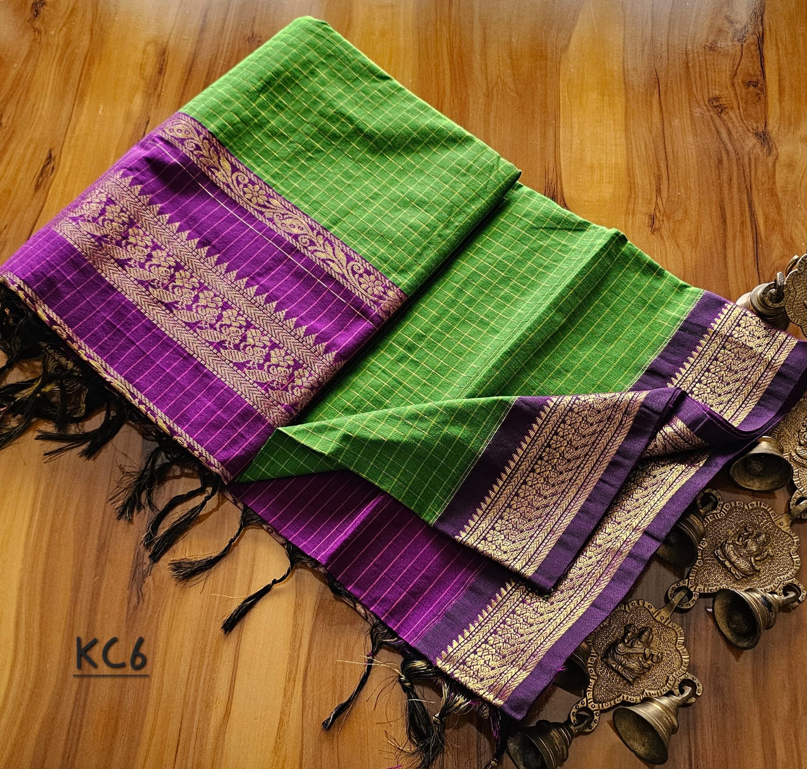 Cotton Half fine Zari Gold Kalyani Pattu Saree, With Blouse Piece at Rs 765  in Chennai