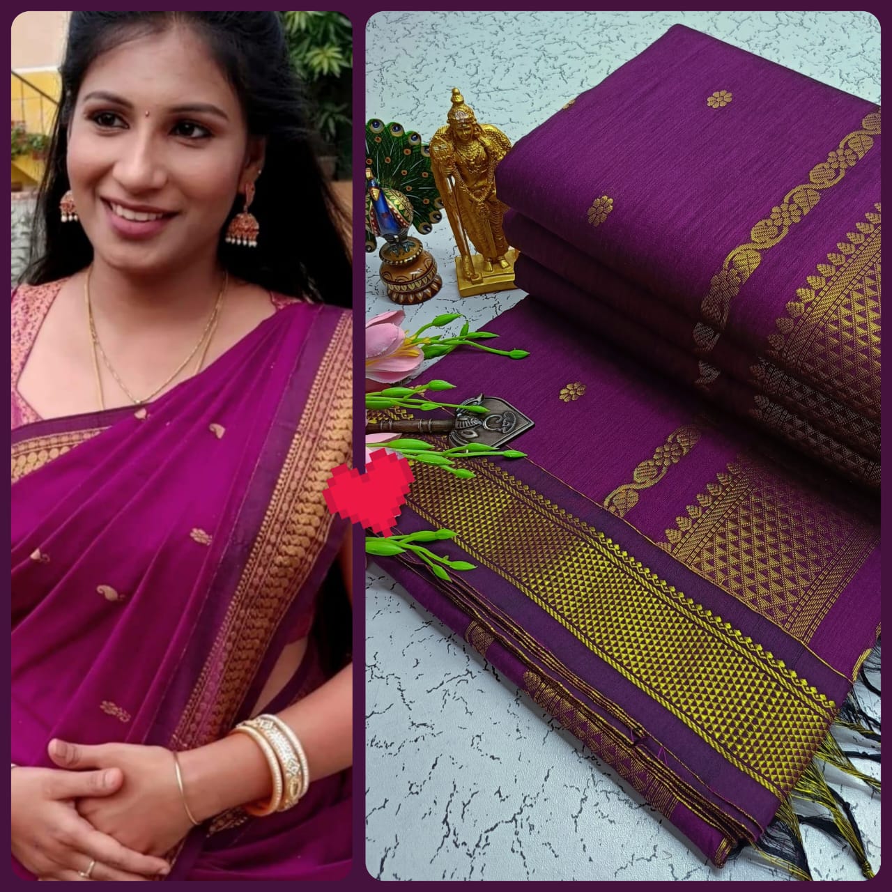 Kalyani Cotton Saree/lata Gadwal Paithani Saree