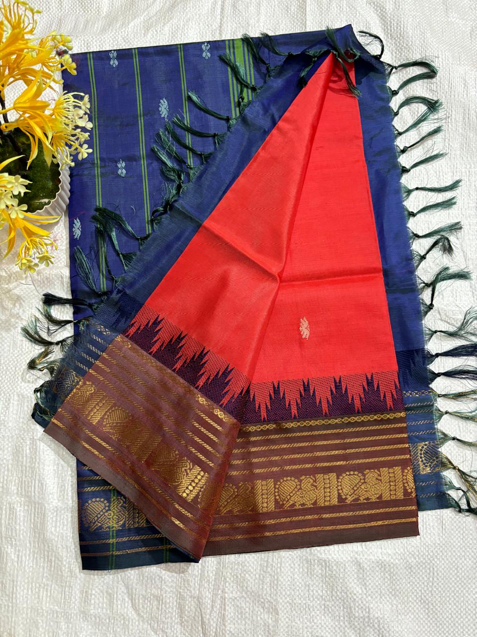 Vazhai Pattu Temple Border Saree