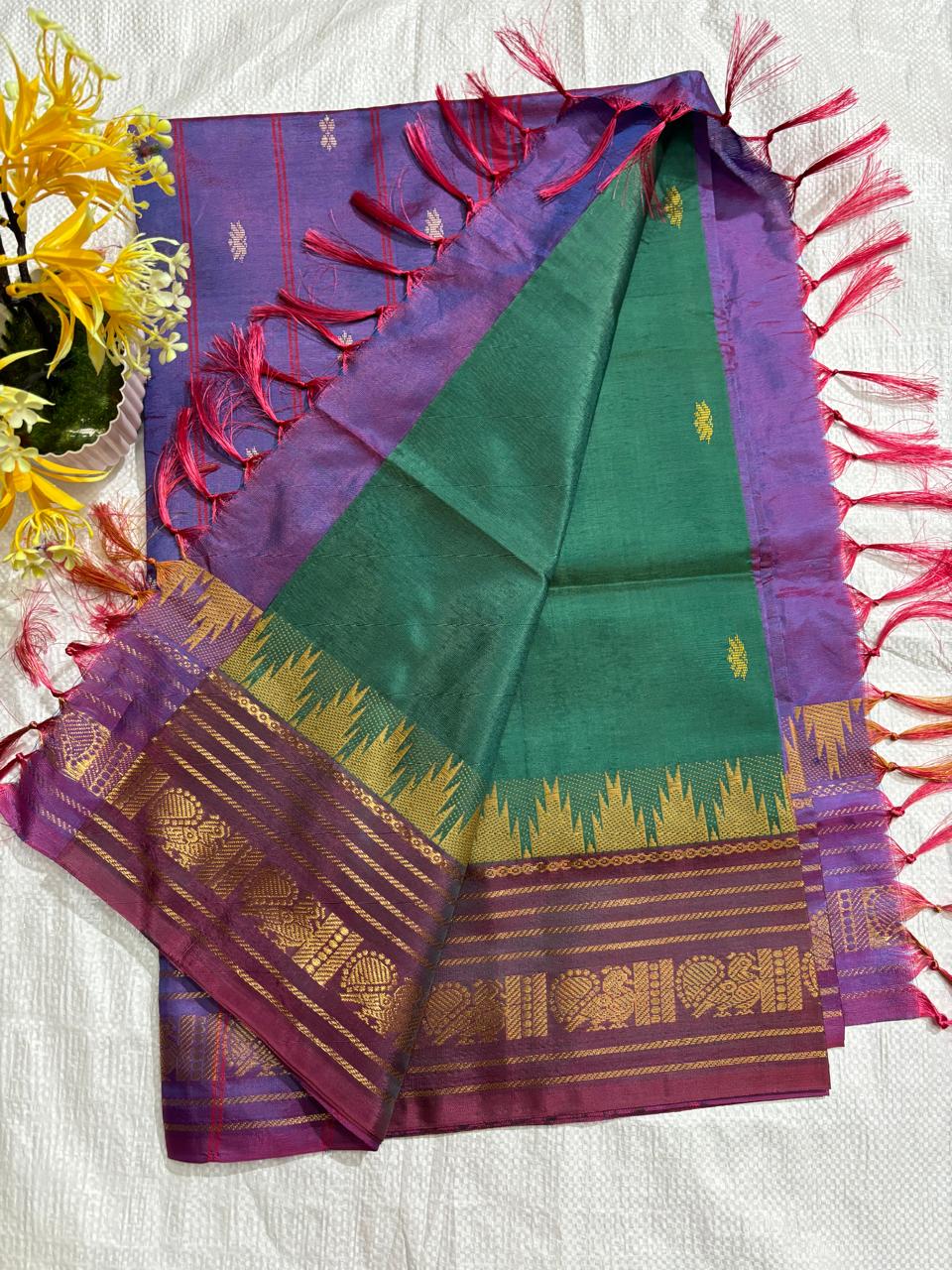 Vazhai Pattu Temple Border Saree