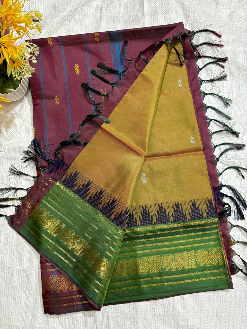 Vazhai Pattu Temple Border Saree