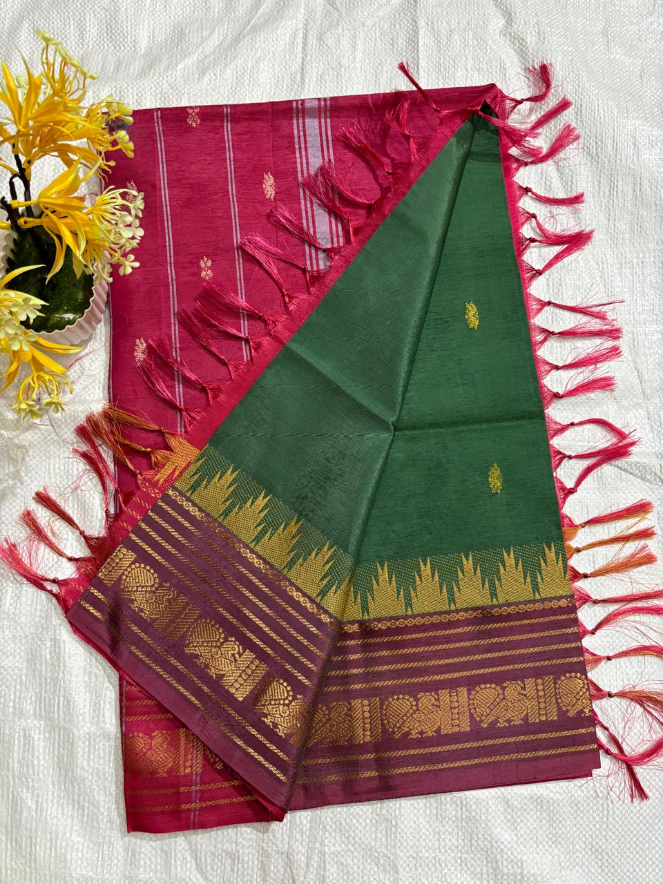 Vazhai Pattu Temple Border Saree