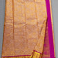 Kanchipuram Golden Pink With Rani Pink Colour Saree
