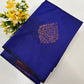 Kanchipuram style semi silk copper zari saree