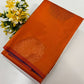 Kanchipuram style semi silk copper zari saree