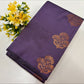 Kanchipuram style semi silk copper zari saree