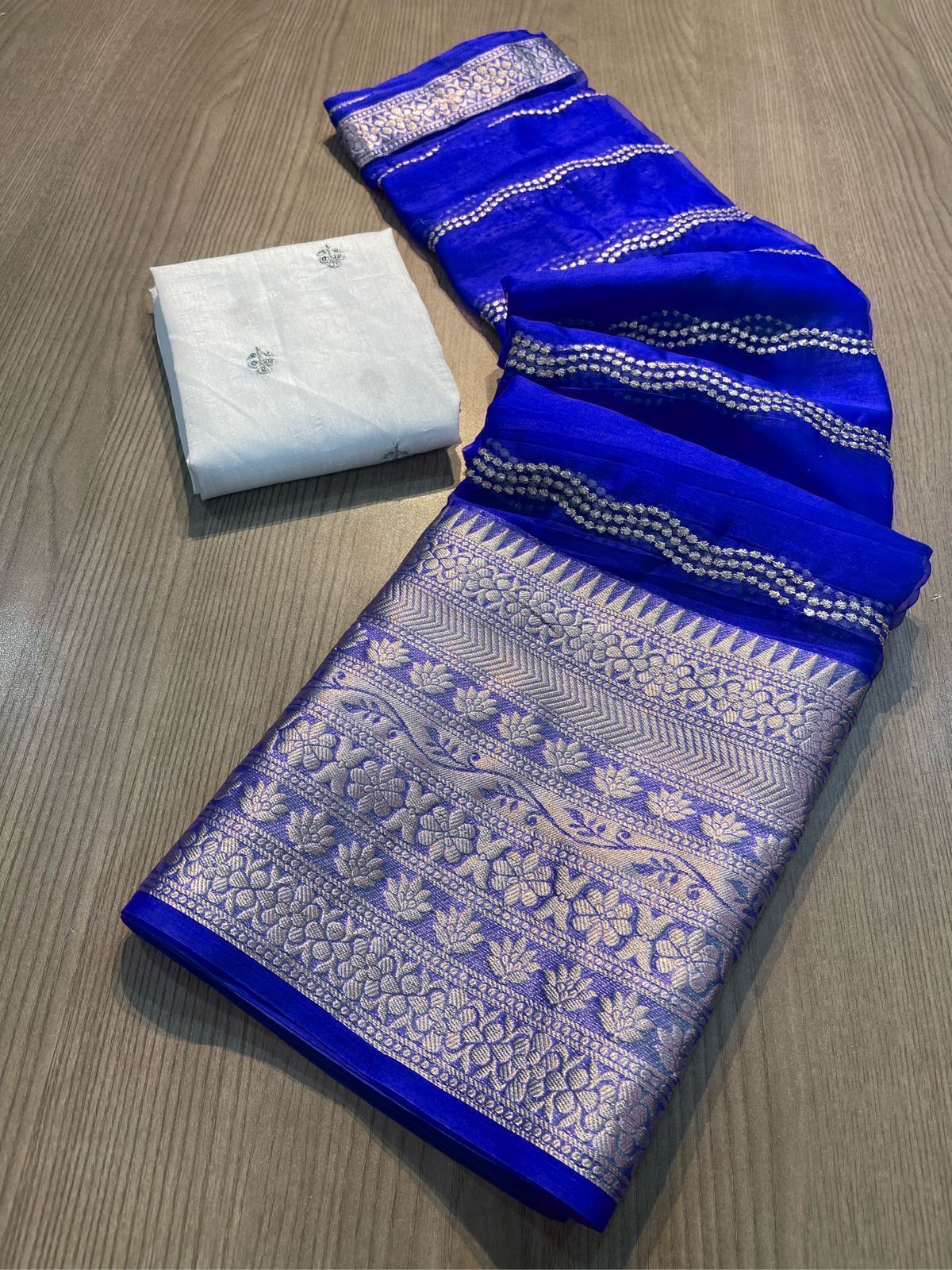 Kanchipuram organza saree