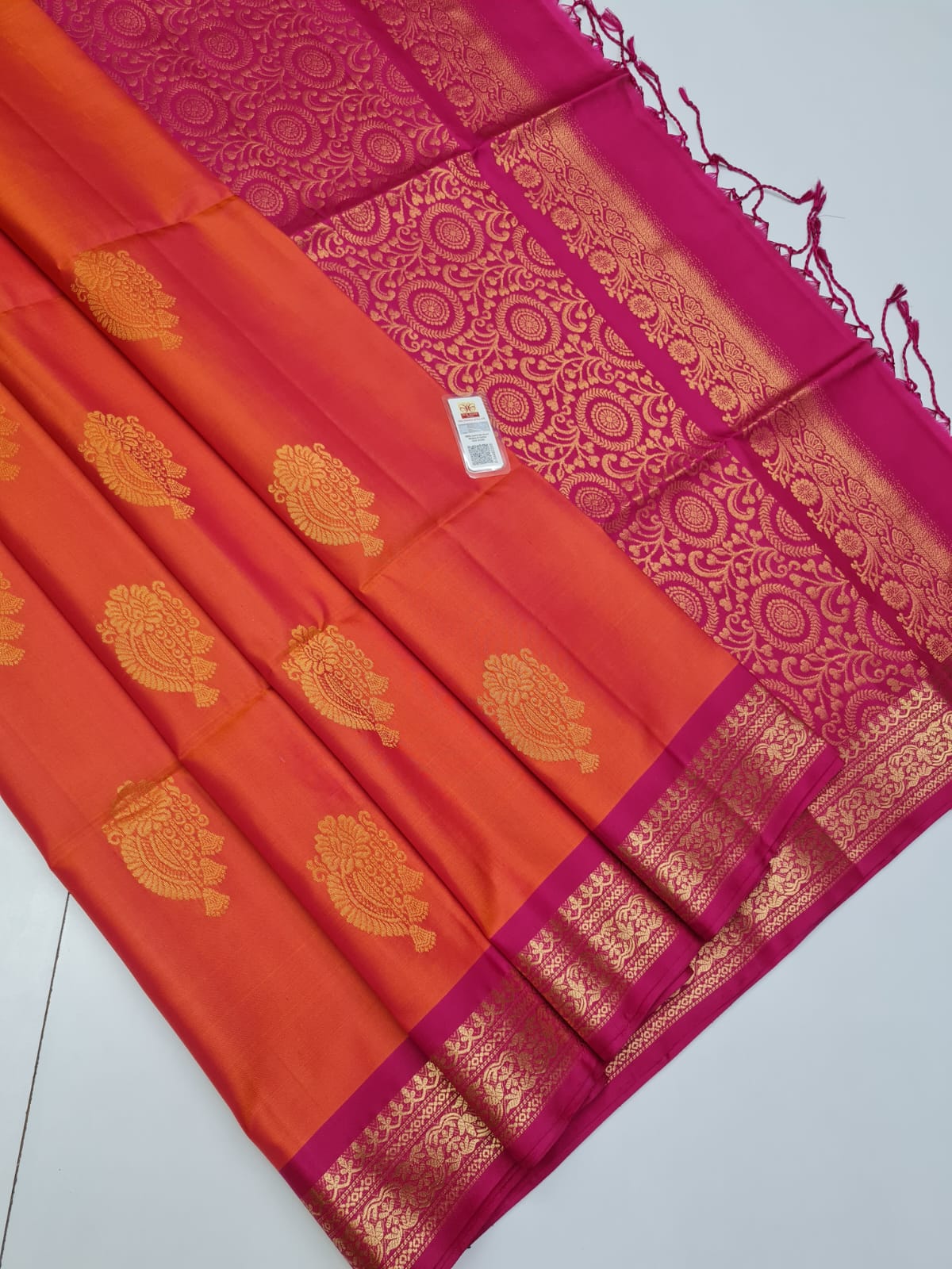 Fuchsia Pink Color Kanjivaram Silk Saree (031901848)