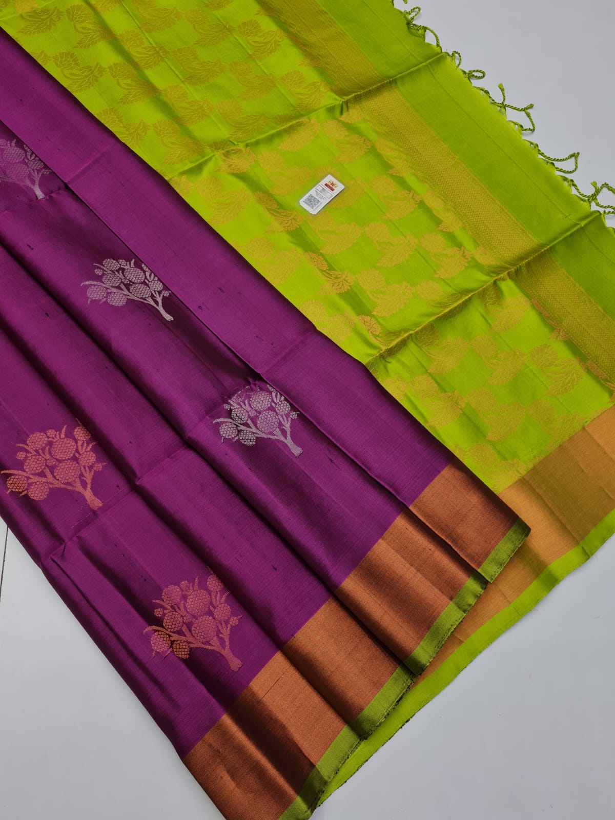 Sudarshan Silks 9571410 Pure Soft Silk Saree Comes With Over All Body Round  Big Gold Flower Butta Design With Gold Plain Bodrer (Yellow) in Kadapa at  best price by Roopkala SILK Sarees