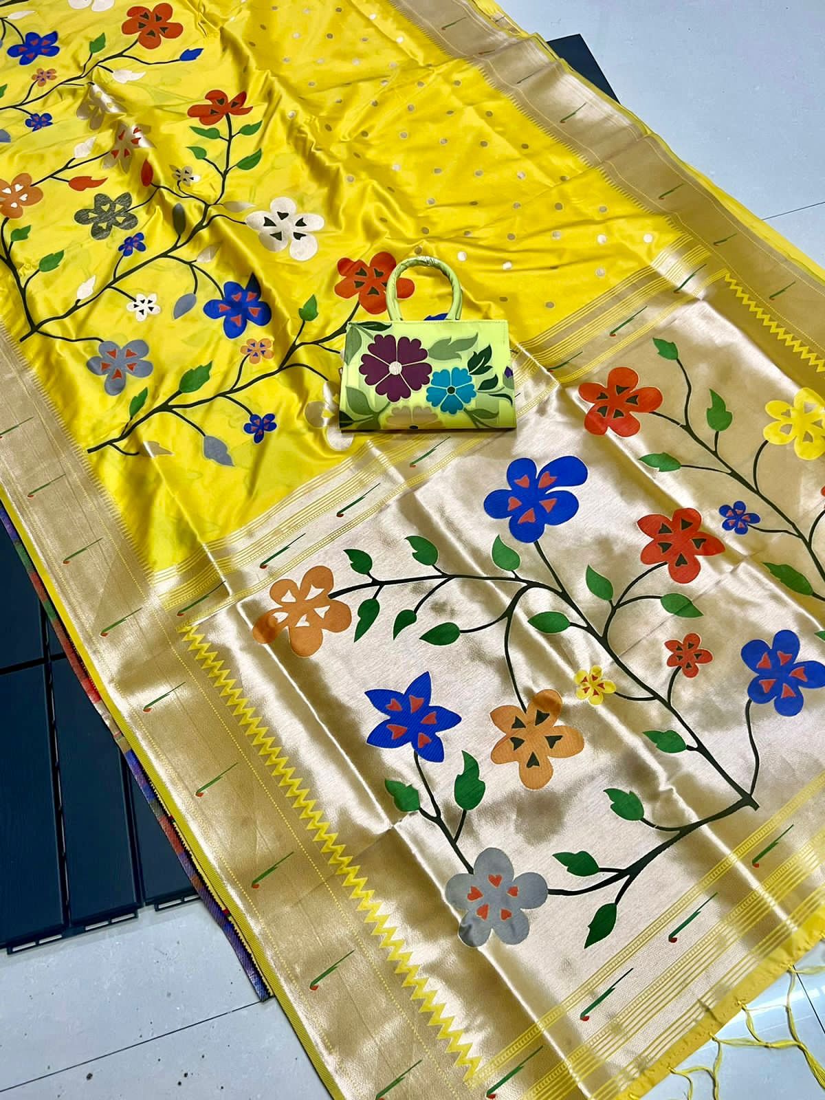 Kanchivaram Paithani Semi Soft Silk Saree