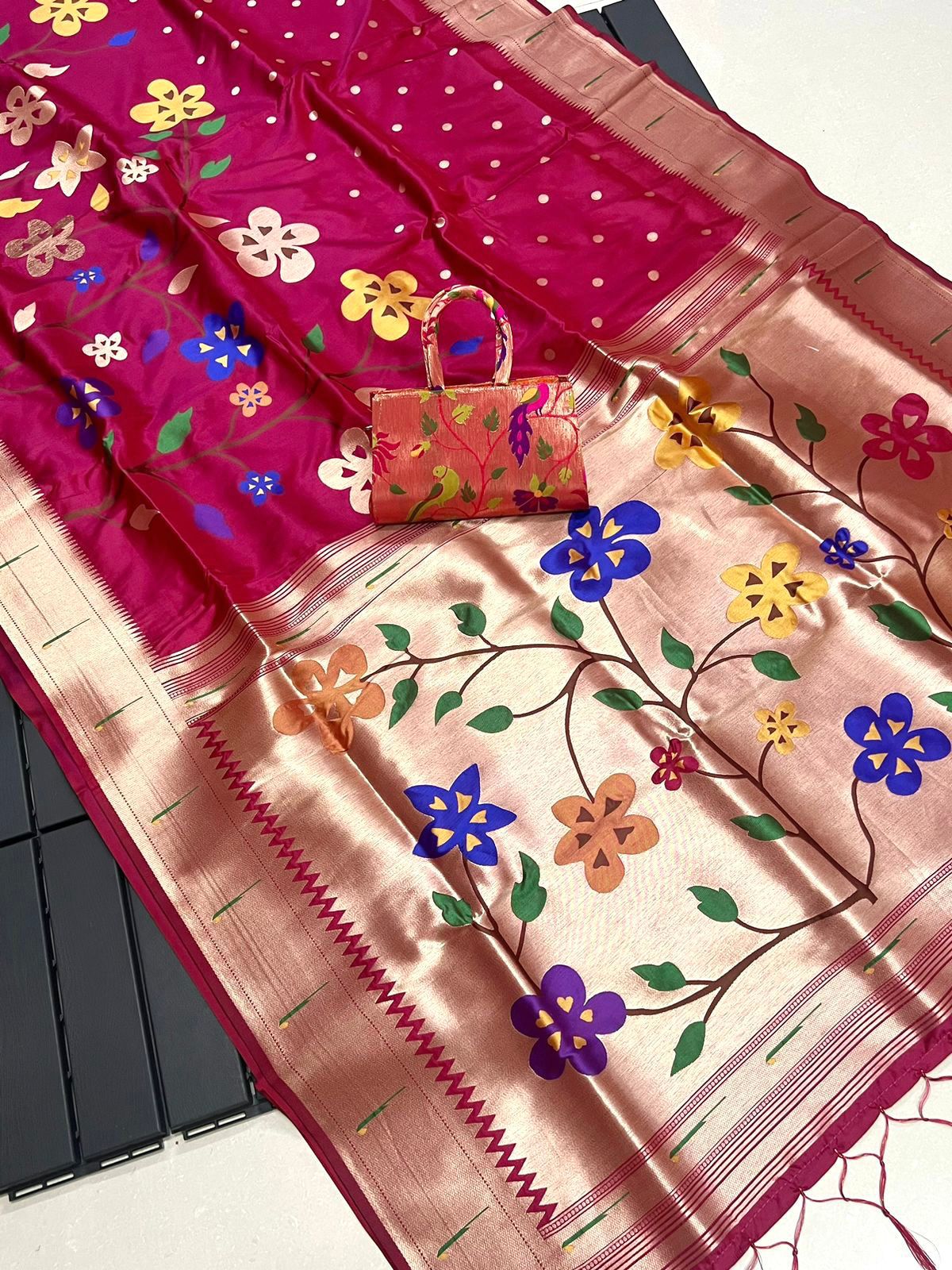 Kanchivaram Paithani Semi Soft Silk Saree