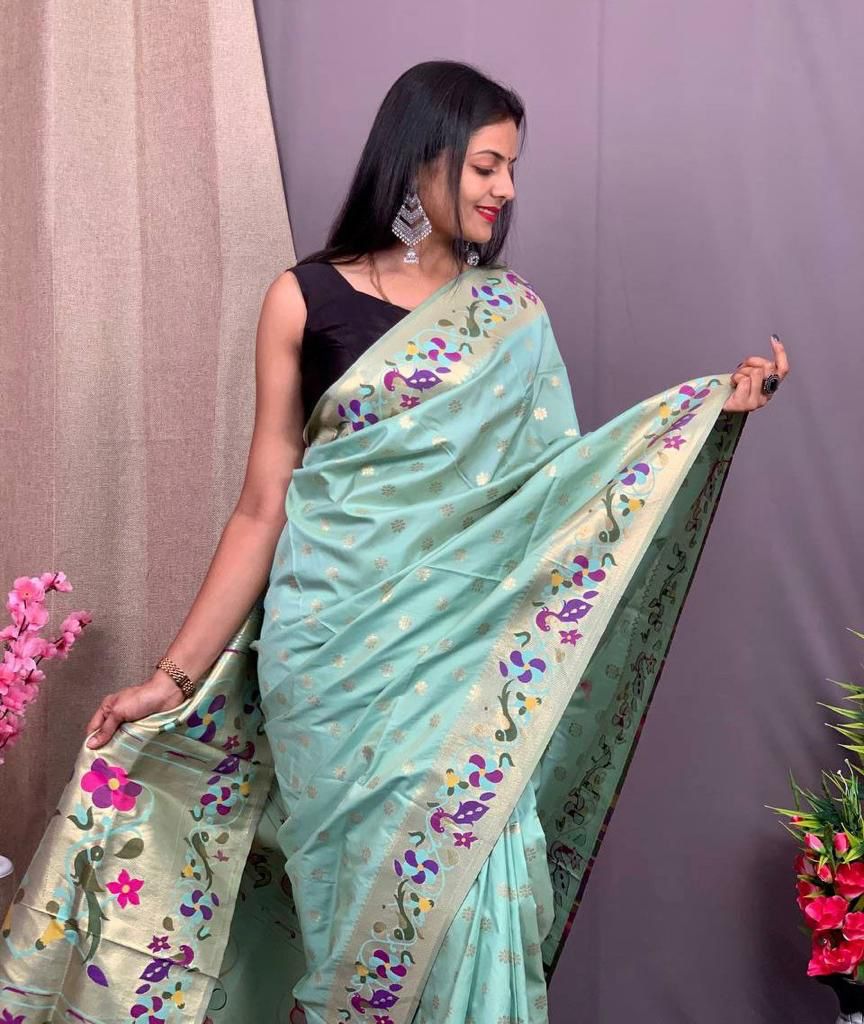 Kanchivaram Paithani Soft Silk Saree