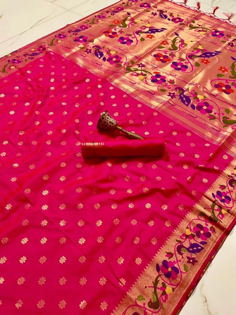 Kanchivaram Paithani Soft Silk Saree