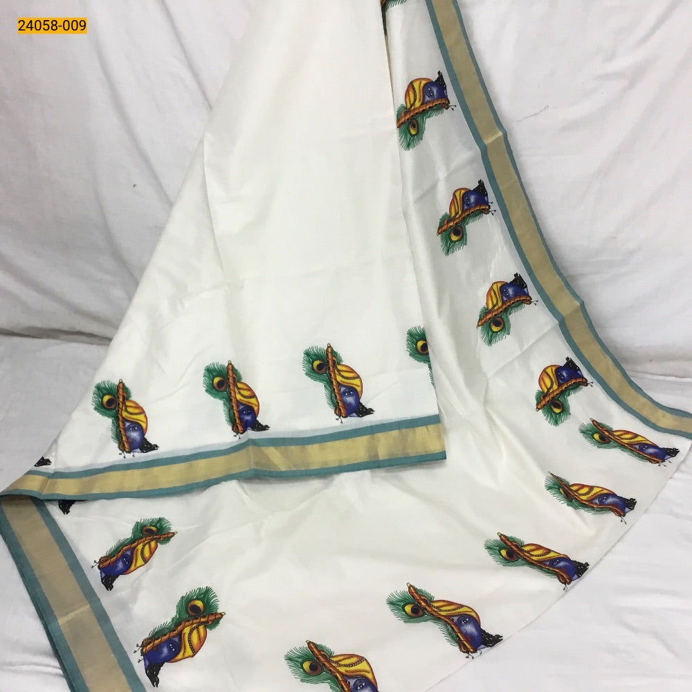 Kerala Kasavu Saree Premium Balaramapuram Handloom with Handwoven Parr –  Keraloom