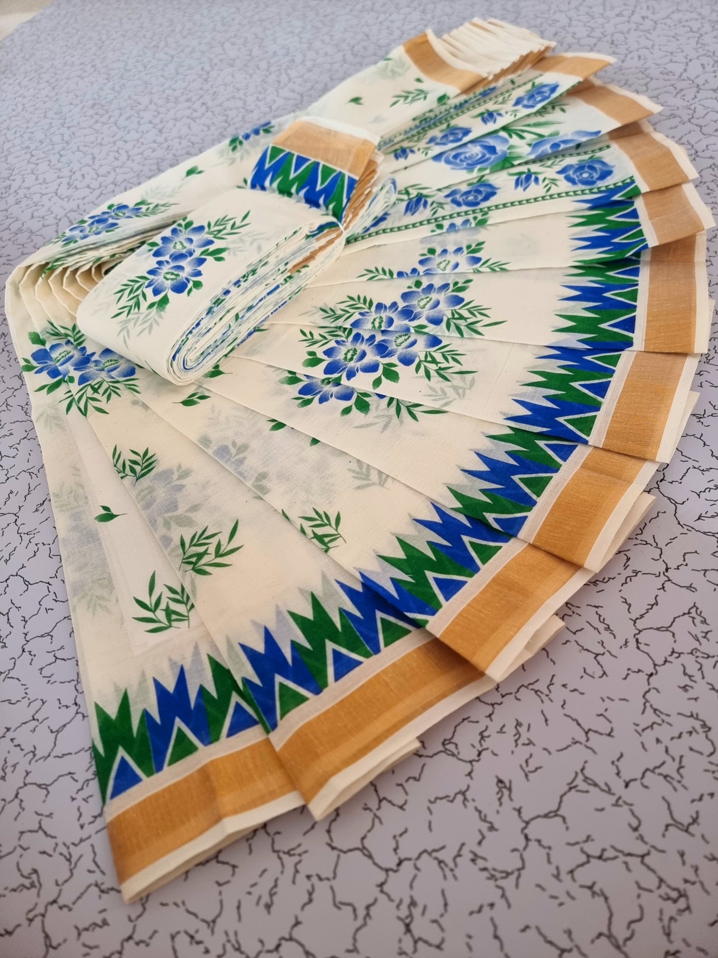 Printed Work Kerala Cotton Saree