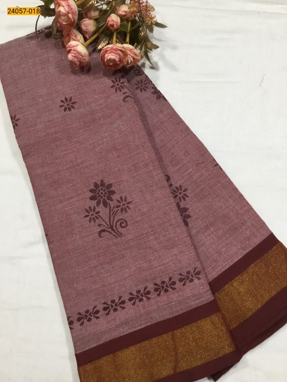 Pure asthri cotton printed kerala saree