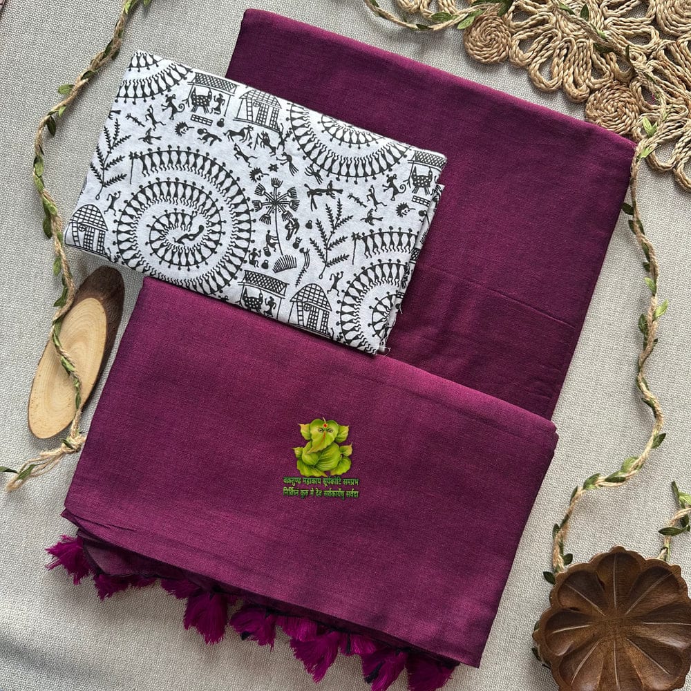 Khadi Cotton With Tassels on Border