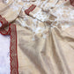 Khadi Georgette Minakari Saree – Sabyasachi Borders and Kanchi Tradition