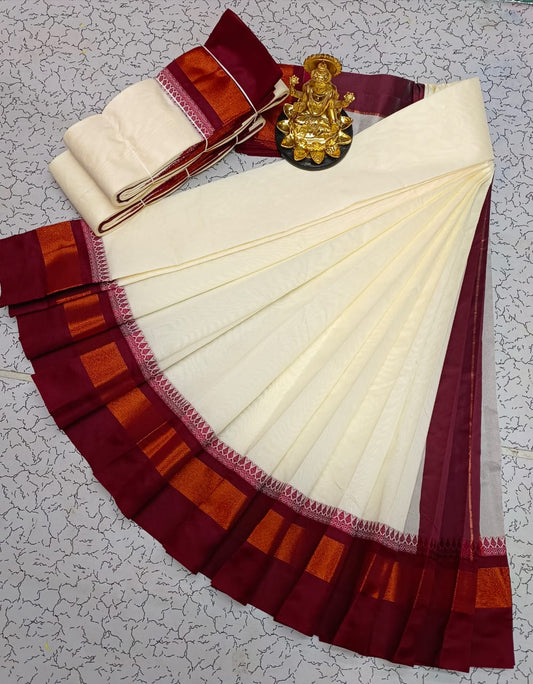 Silk Cotton Plain Saree