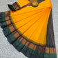 Silk Cotton Plain Saree