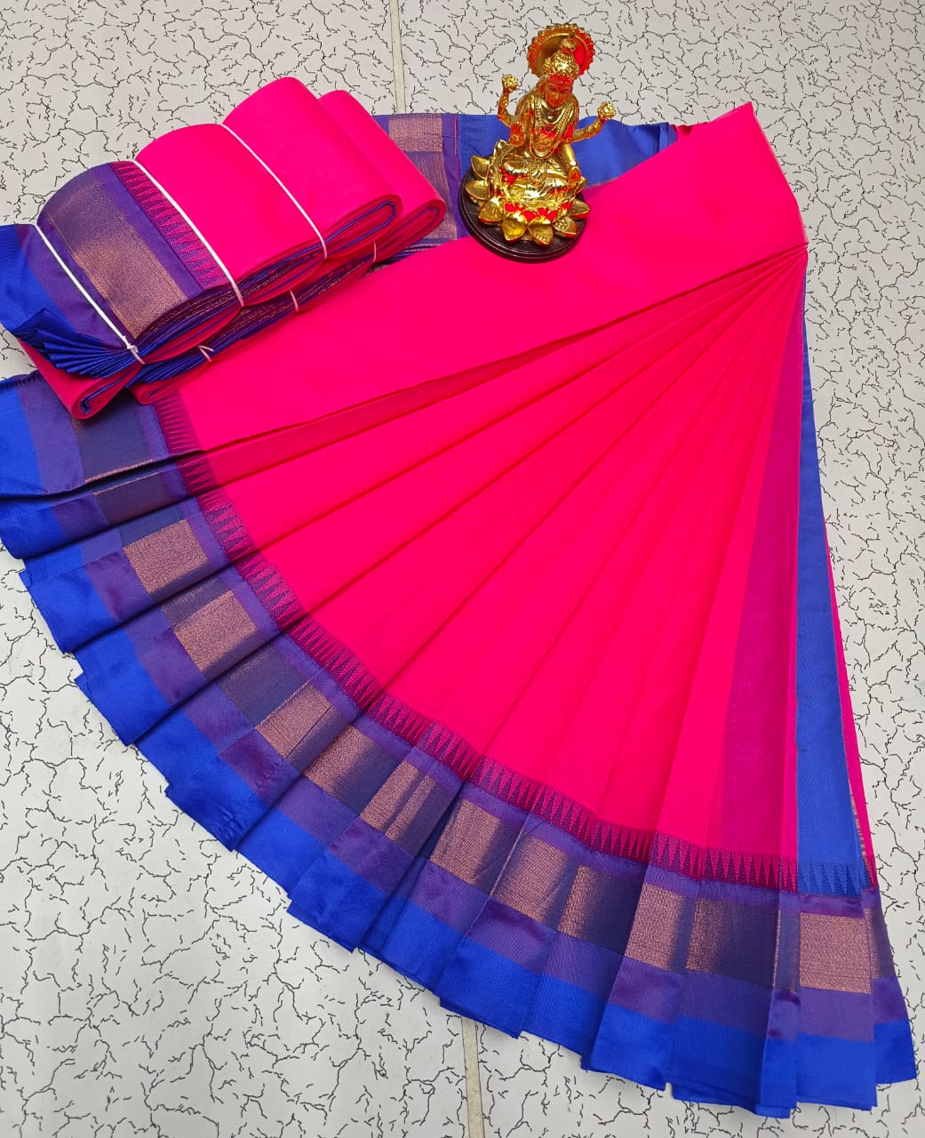 Silk Cotton Plain Saree