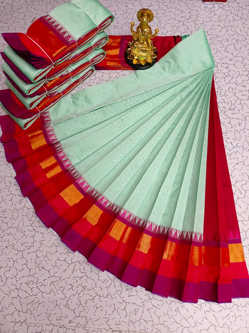 Silk Cotton Plain Saree