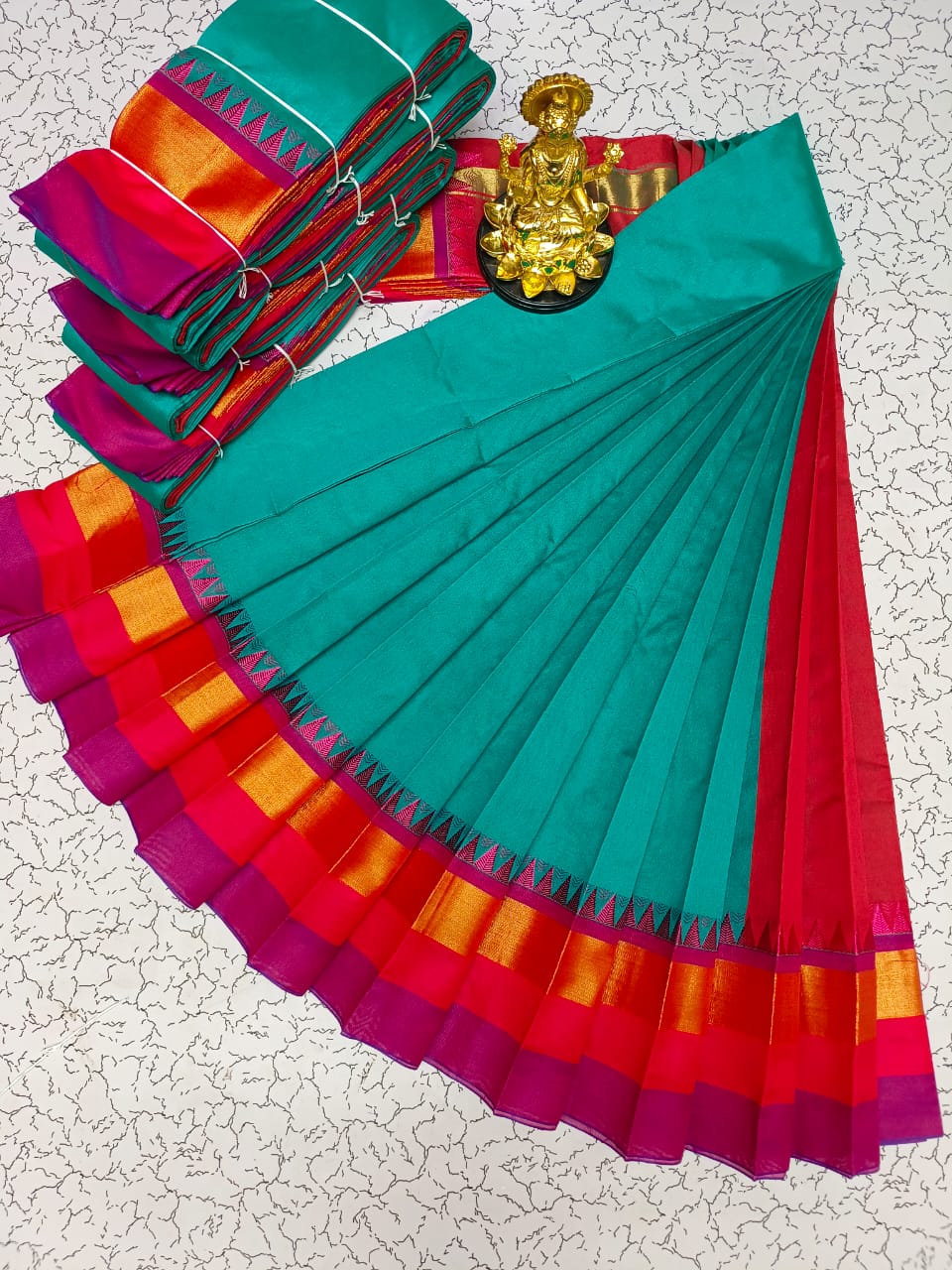 Silk Cotton Plain Saree