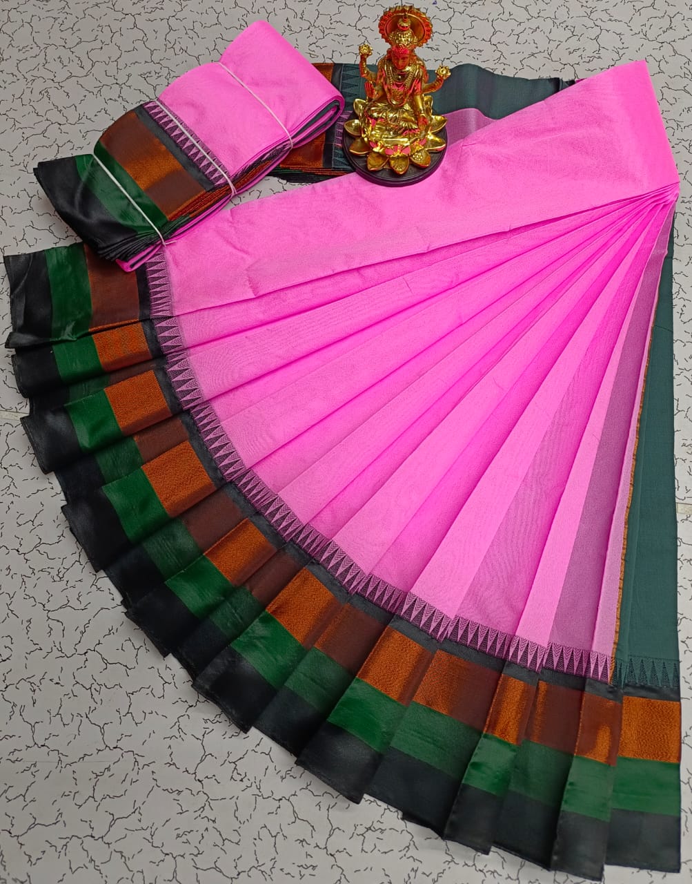 Silk Cotton Plain Saree