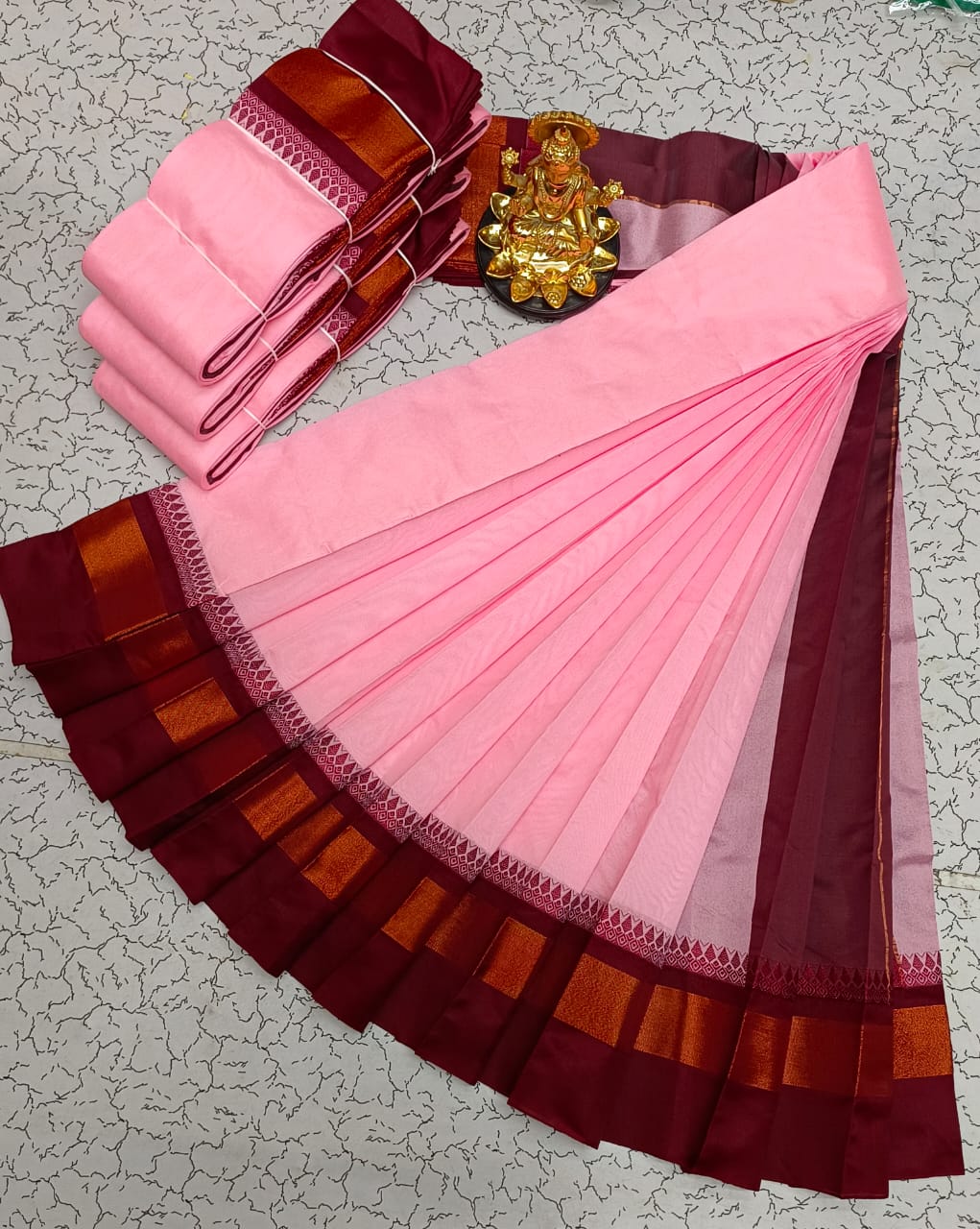 Silk Cotton Plain Saree