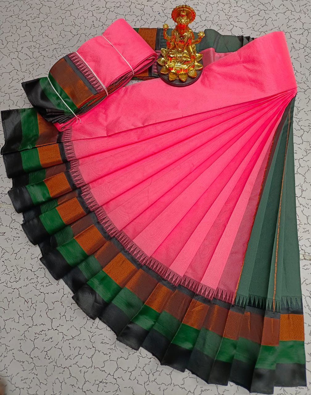 Silk Cotton Plain Saree