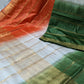 Kota viscose silk tricolor trianga saree