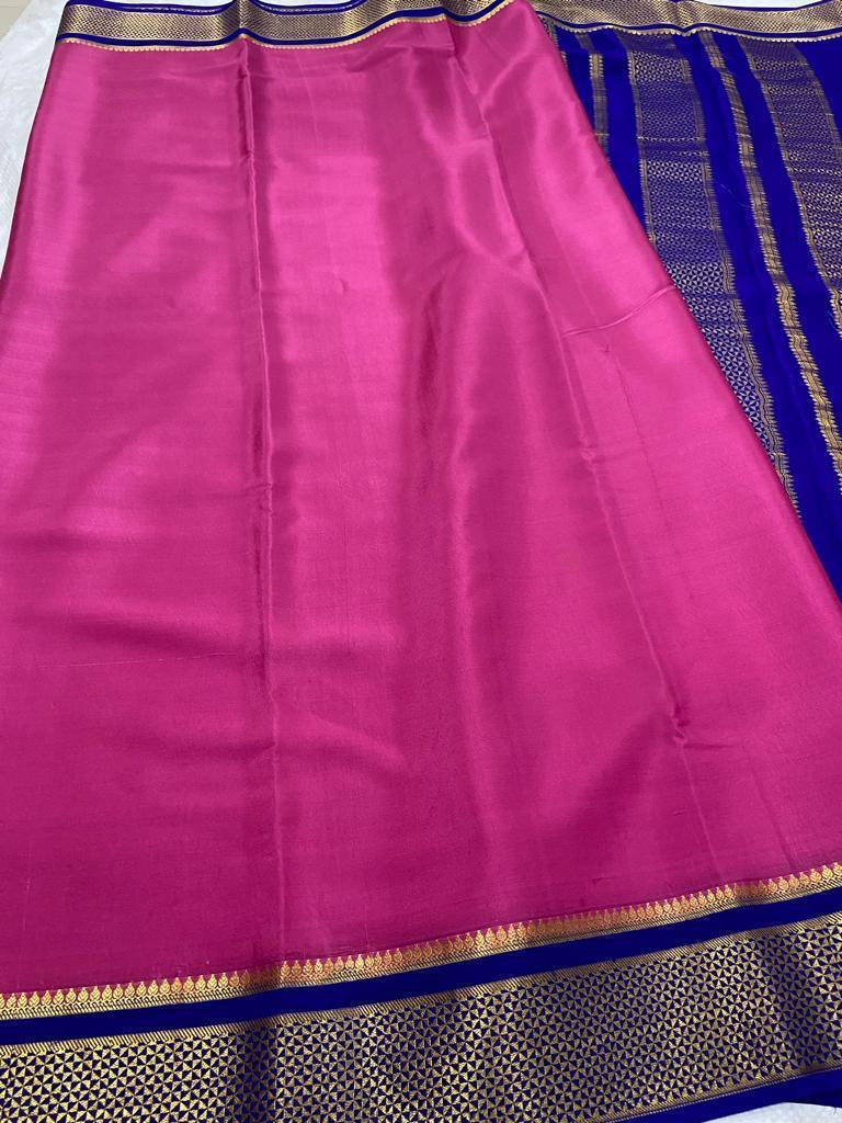 Buy Sudarshan Silks Red & Black Pure Silk Solid Mysore Silk Saree - Sarees  for Women 14190242 | Myntra