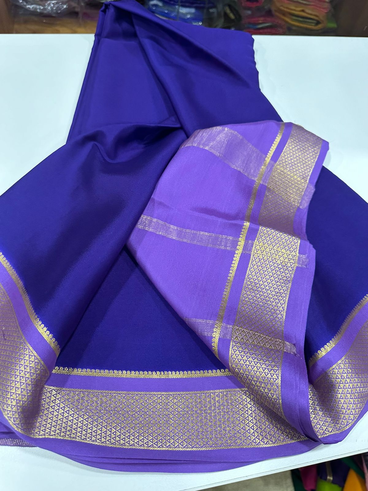 Ksic thickness pure mysore silk 110 count saree