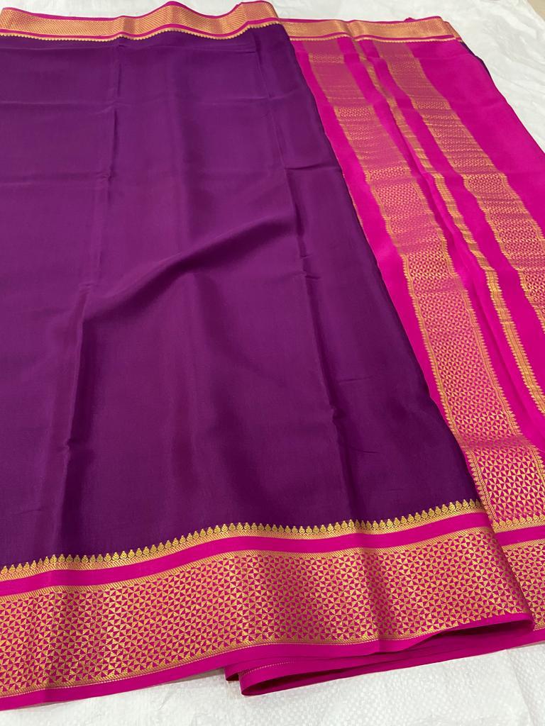 Mysore Silk Sarees - New colour New collection Pure Mysore silk saree KSIC  THICKNESS https://www.facebook.com/Mysore-Silk-Sarees-177629319308604/ Need  Any Saree/ Any Enquiry/ Booking of Saree Just Watsapp to Moblie number-  8217758824 Contrast pallu and###