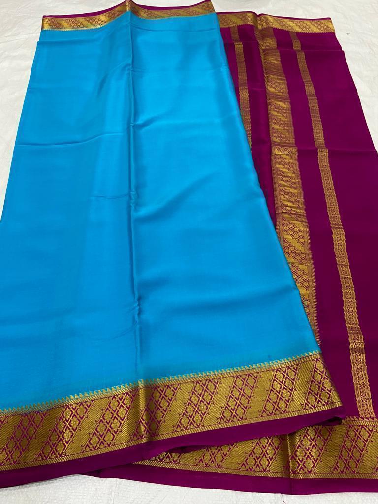 Ksic thickness pure mysore silk 110 count saree