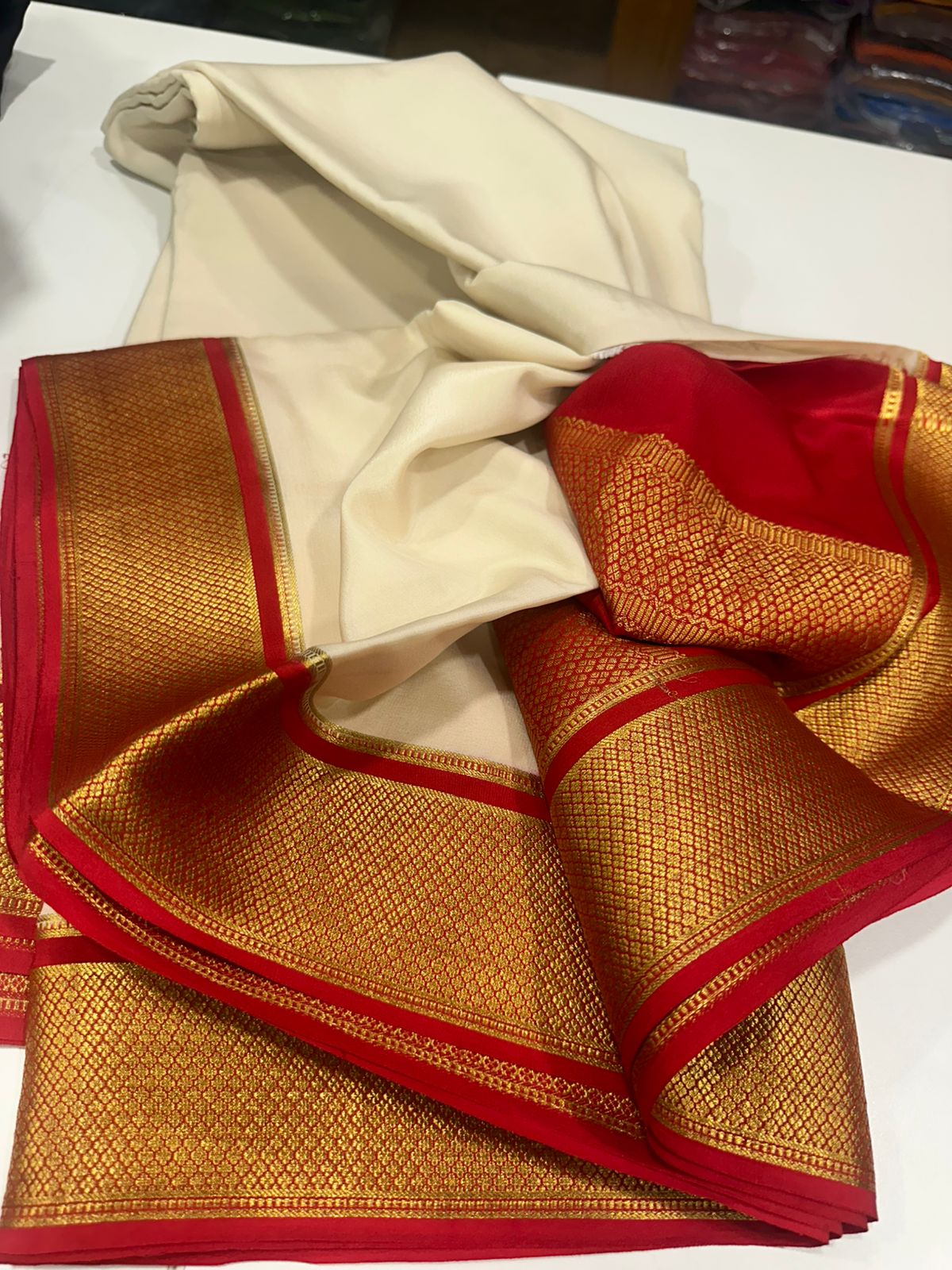 Ksic thickness pure mysore silk 110 count saree