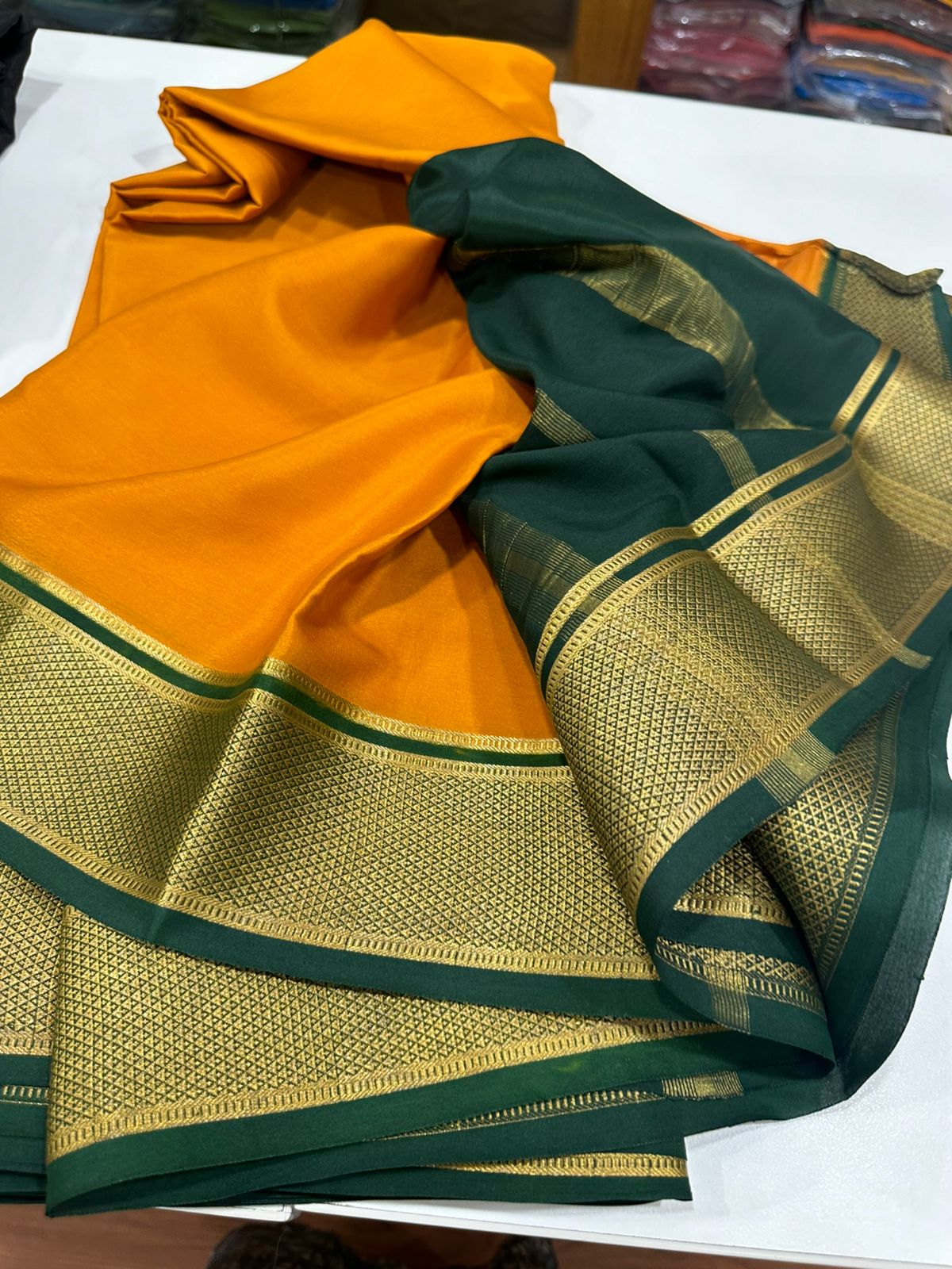 Ksic thickness pure mysore silk 110 count saree