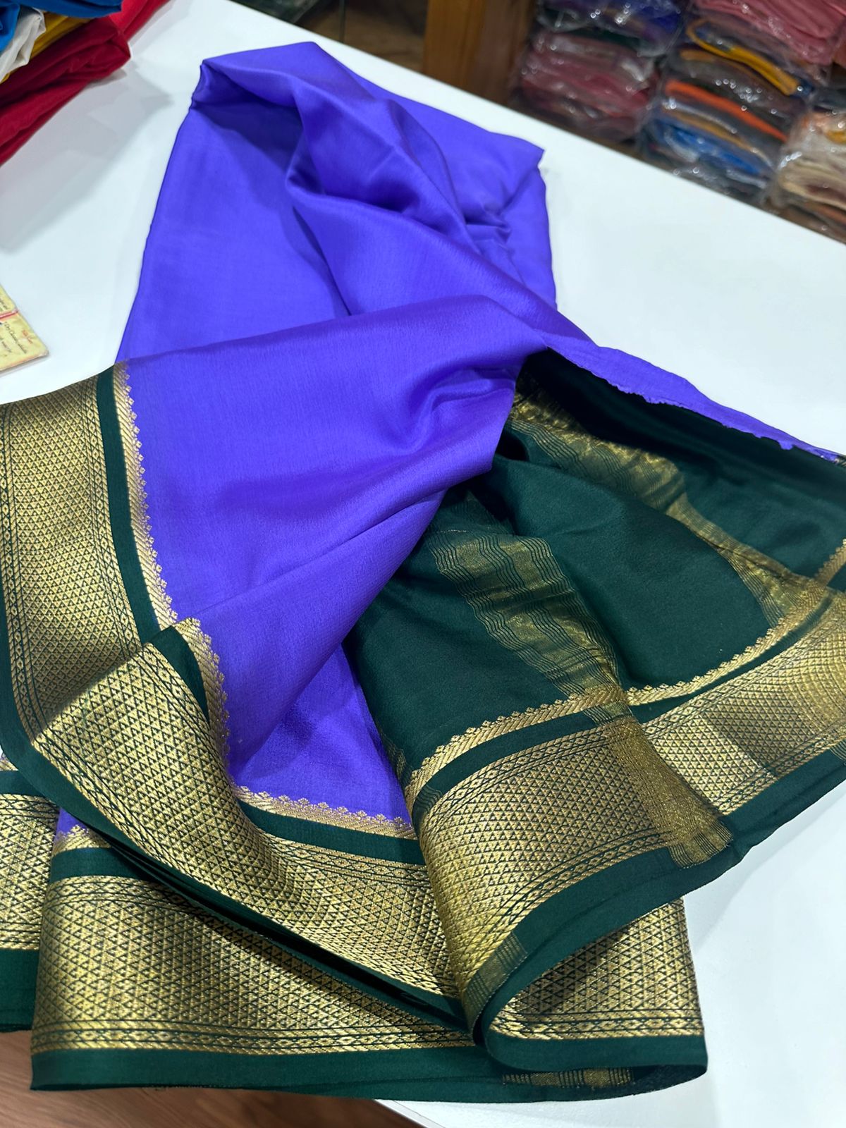 Ksic thickness pure mysore silk 110 count saree