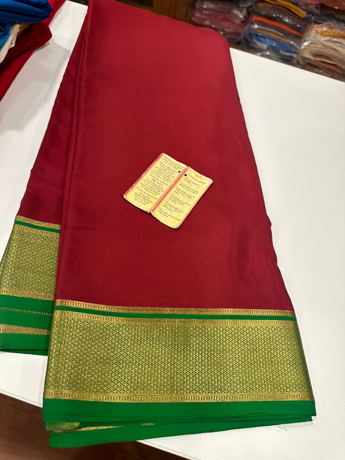 Ksic thickness pure mysore silk 110 count saree