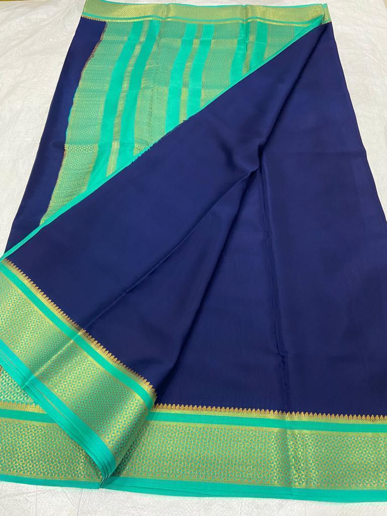 Ksic thickness pure mysore silk 100-120 count saree