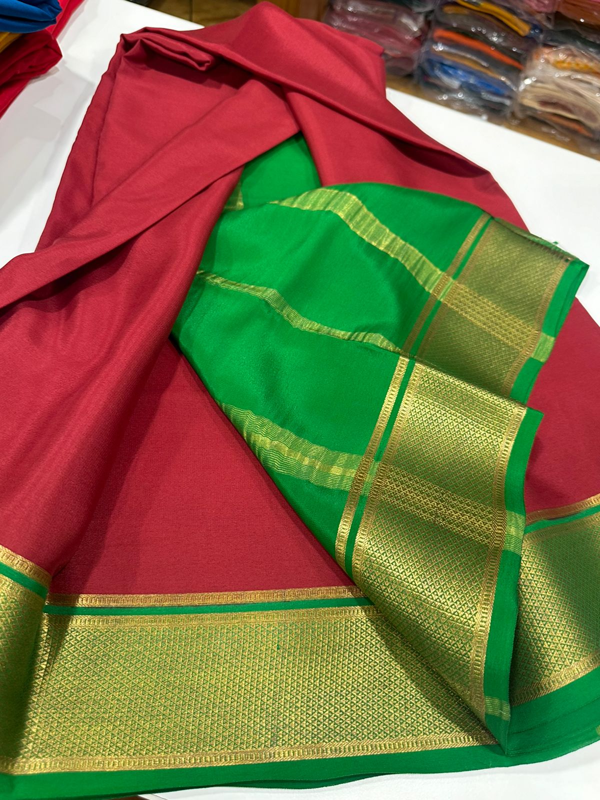 Ksic thickness pure mysore silk 110 count saree