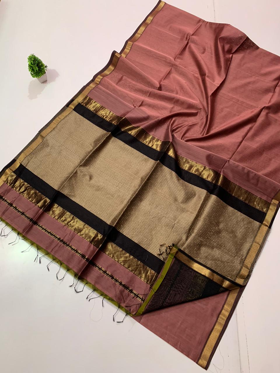 Maheshwari Handloom Silk Cotton Saree