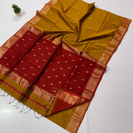 Maheshwari Handwoven Butta Saree