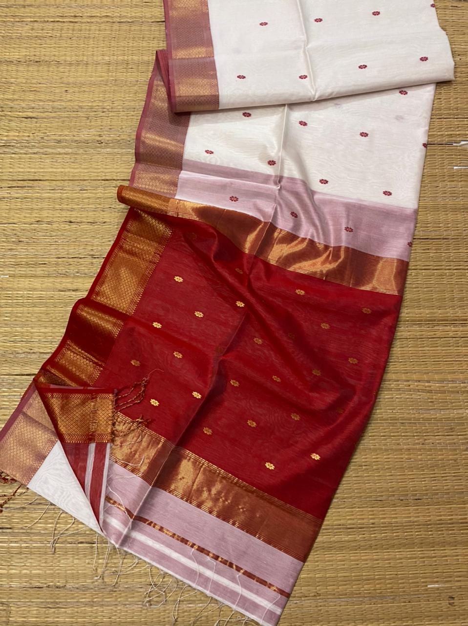 Maheshwari Silk Cotton Butta Saree