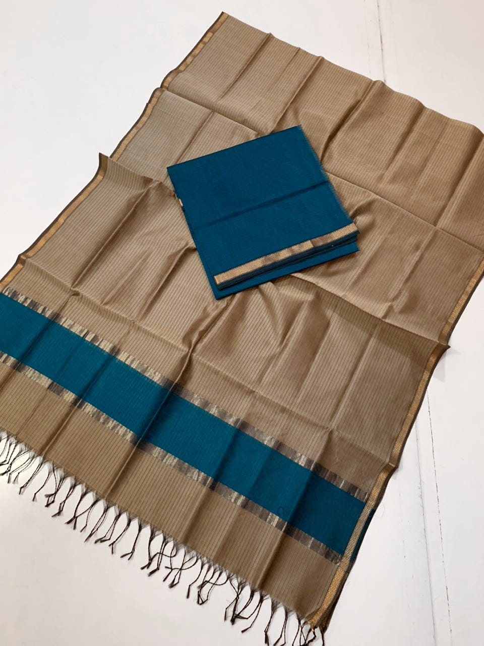 Handwoven Silk Printed Dress Material