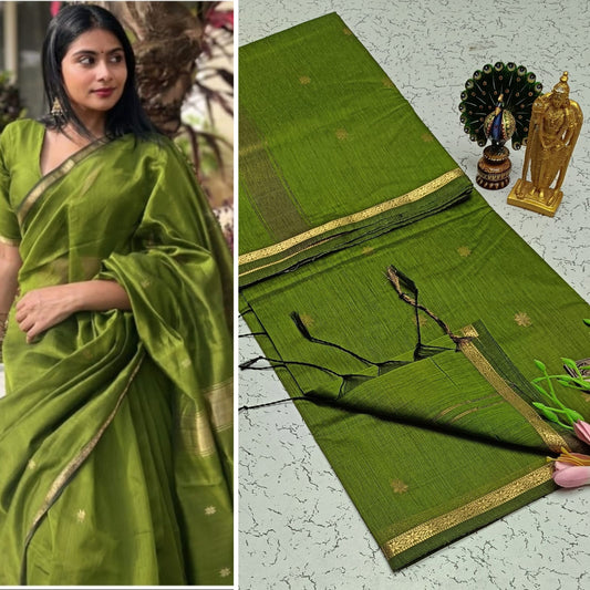 Maheswari-style Silk Cotton Saree