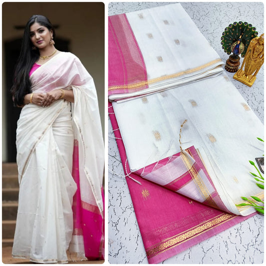 Maheswari-style Silk Cotton Saree