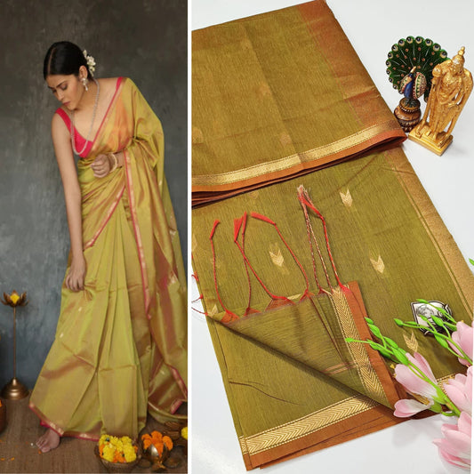 Maheswari-style Silk Cotton Saree