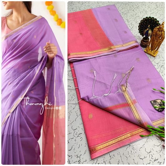 Maheswari-style Silk Cotton Saree