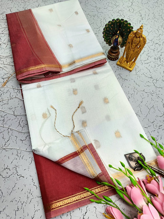 Maheswari-style Silk Cotton Saree